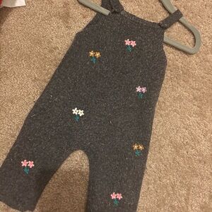Zara Cottagecore Overalls with Floral Embroidery